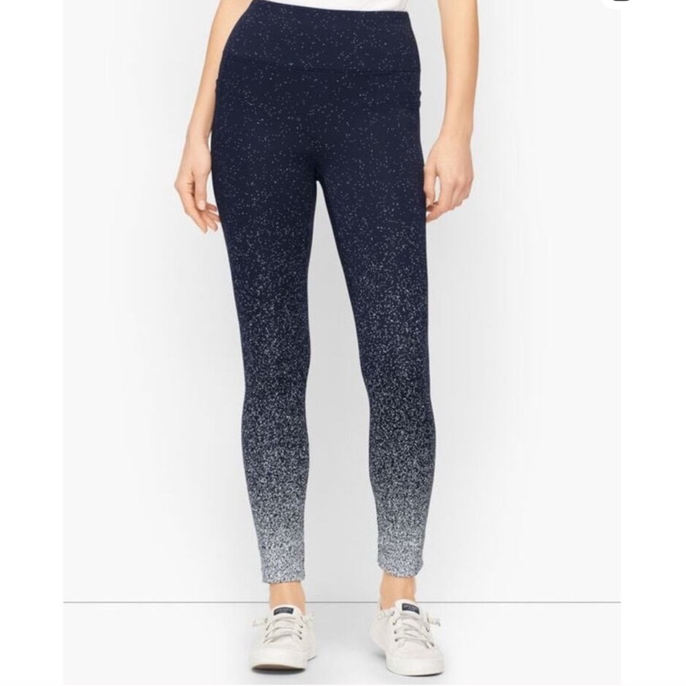 T by Talbots Navy and White Gradient Leggings
